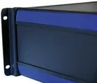 Wall angle for fitting on front of enclosure, graphite grey sheet steel, powder-coated