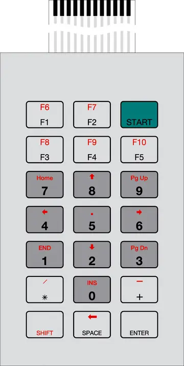  | Para BOPLA-Arteb Teclado de membrana para BOPLA-Arteb 655 DIS, con 21 teclas