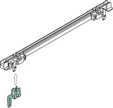 Card guides Card earthing, tin-plated steel, for contacting between board and subrack